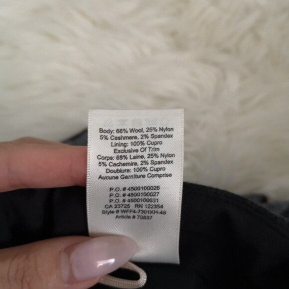 Aritzia Dorine Wrap Front Skirt in Black/Grey Checked - Size 0 - Picture 6 of 6